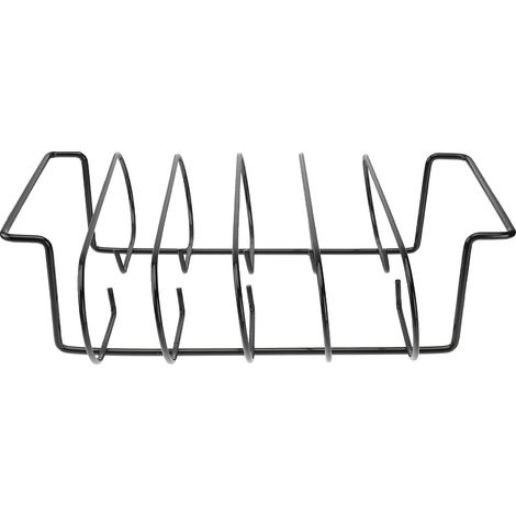 Panier de Barbecue en Fer Noir 1 Pièce, Support à Steak Léger et Facile à Transporter, Revêtement Antiadhésif, pour Grillades Extérieures et Cuisson au Barbecue (1/5)