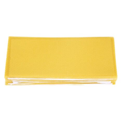 ALLIANDISUlisem 30 pcs Feuilles de Miel d'Abeille/Fond de Cire de Ruche/Peigne de Miel de Ruche Ciré/Équipement d'Apiculture/Peigne d'Abeille/Cadre de Miel/Fondation de Cellule de rite (1/4)