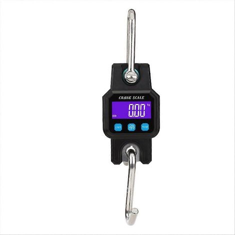 C06 Tragbare elektronische Kranwaage, 300 kg/50 g, wiederaufladbar, Schwarz mit Bluetooth (1/5)