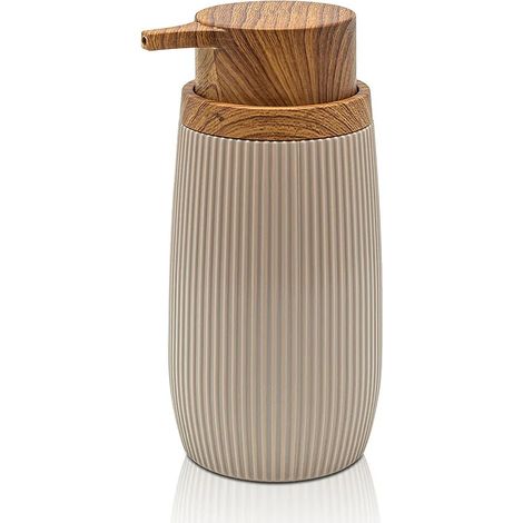 Dispenser per sapone liquido Tortora dettagli effetto legno Blob (1/5)