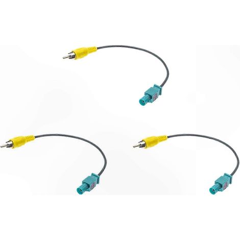 Câble adaptateur caméra de recul 3X, connecteur Fakra vers RCA, ligne de conversion pour voiture, fil de rétrovision pour véhicules (1/5)