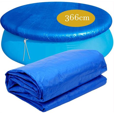 Bache Piscine Ronde pour Piscine Ronde 366 cm, Couverture de Piscine, Matériau Amélioré, Plus épais et Durable, Facile à Installer (1/5)
