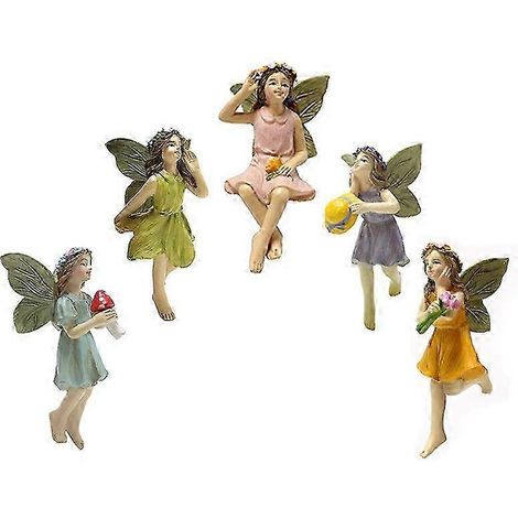 Ornements en résine « Fées des fleurs » : Décoration créative pour pots de fleurs, balcon et terrasse, accessoires pour jardin féerique (1/5)