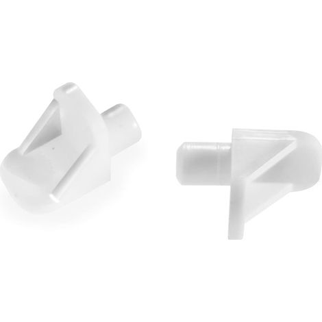 Boîte de: 100 unités Bague de support d'étagère en plastique noir et blanc (1/4)