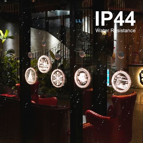 Guirlande LED Flocon de Neige - Toivize - Modèle Suspendu - Lumière Chaude Constante IP44 à Ventouse pour Décoration Intérieure et Extérieure Festive (1/5)
