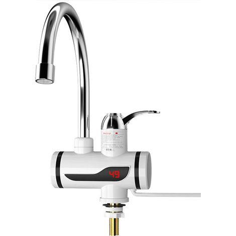 2500W Kupfer-Wasserhahn-Durchlauferhitzer H59A, kompatibel mit Küchenspülen-Warmwasser, IPX4, spülmaschinenfest (1/5)