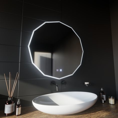 Miroir LED Rond 80cm Vivo Touch Systeme Desembuage Gradable (1/5)