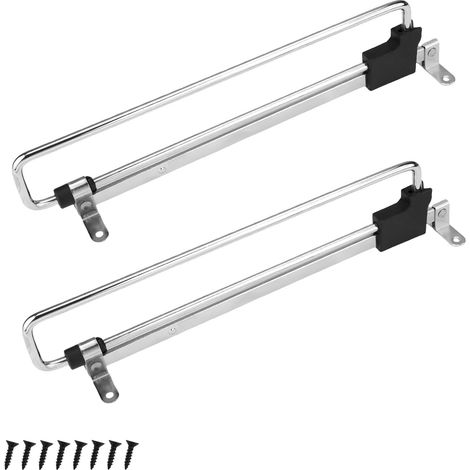 2 Pièces Tringle Extensible, 250mm Tringle Penderie, Tringle Coulissante Penderie, Barre de Penderie Extensible, pour Armoires Et Zones de Stockage (1/5)