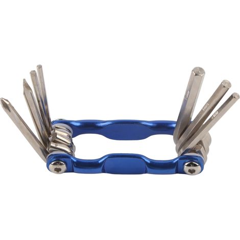 Tragbares 7-in-1-Fahrradwerkzeugset mit Schraubenschlüssel und Multifunktionsschraubendreher – Blau (1/5)