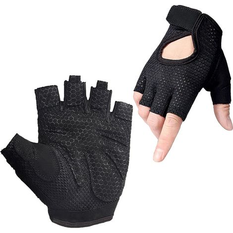 (L) Handschuhe, atmungsaktive, rutschfeste Gewichtheberhandschuhe für Damen und Herren, vielseitig einsetzbar zum Radfahren, Gewichtheben und Klettern (1/4)