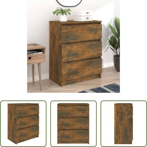 Holzwerkstoff - Sideboard Räuchereiche 60x35x76 cm Holzwerkstoff (1/5)