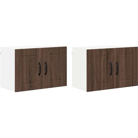 Meubles de Rangement,Armoires murales de cuisine 2 pcs Chêne brun 60 x 31 x 40 cm CFW599957 (1/5)