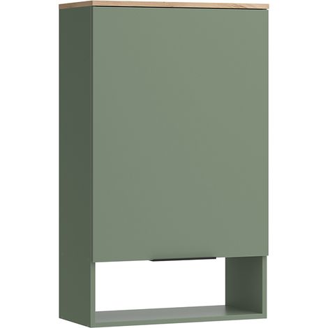 Hängeschrank  Wido, Grün, 60 x 100 cm mit Tür, Vicco