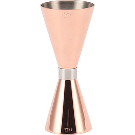 Doppio misurino da cocktail in acciaio inox 304, graduato per intrattenere gli ospiti a casa, oro rosa