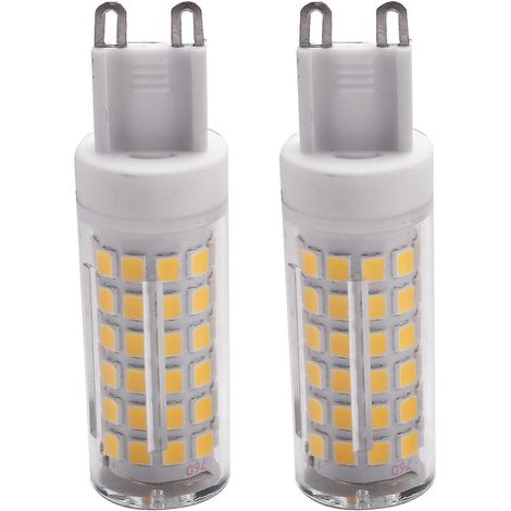 Ampoules LED G9 124 de 12 W, type maïs, en céramique, sans scintillement, grand angle de faisceau, 2 unités, lumière naturelle