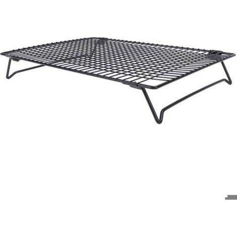 Grille De Refroidissement - Acier Au Carbone - Pliable Pour Gâteaux Et Pains - Noir - 1 Pièce (1/5)