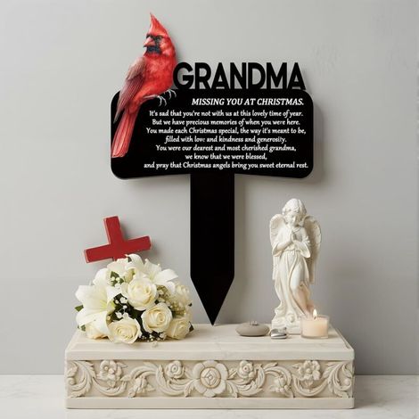 Décorations funéraires pour cimetière, marqueurs commémoratifs en métal, plaque commémorative en forme de cardinal, décoration de sépulture. (1/5)