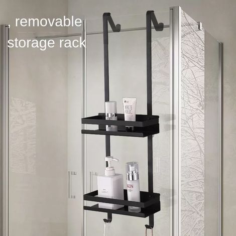 Étagère de douche murale en acier inoxydable – Fixation suspendue avec ventouse renforcée – Dimensions 74 x 25 x 10,2 cm – Rangement optimisé (1/5)