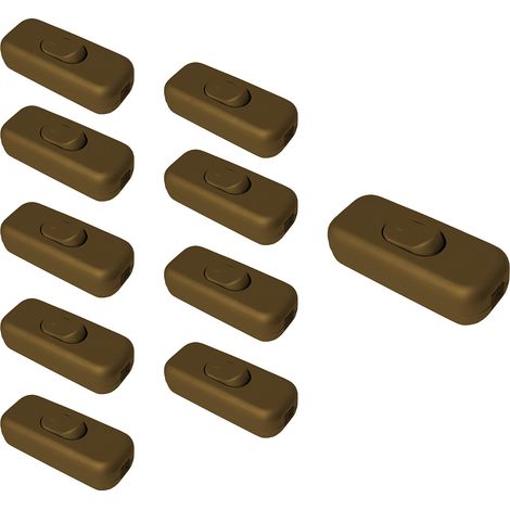Lot de 10 interrupteurs 2A unipolaires - blanc - Zenitech (1/3)