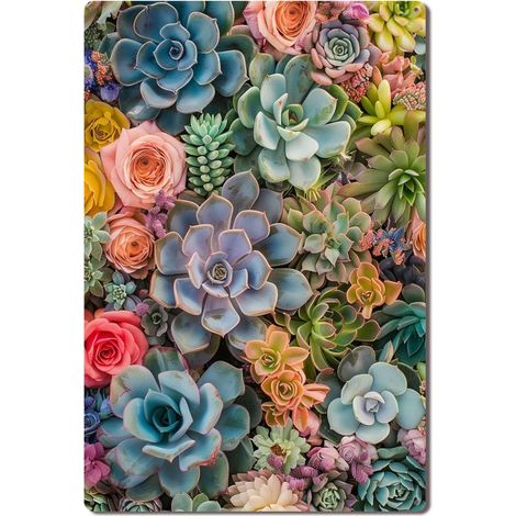 Plaque en Métal Vintage Art Murale pour Jardin de Fleurs de Pêcher, Éclat Printanier et Romance 30x20 cm. (1/5)