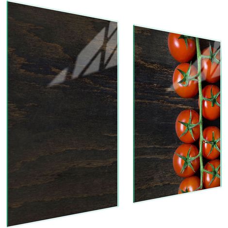 GLASSCHUTZPLATTE FÜR KÜCHE 65x52 TOMATEN