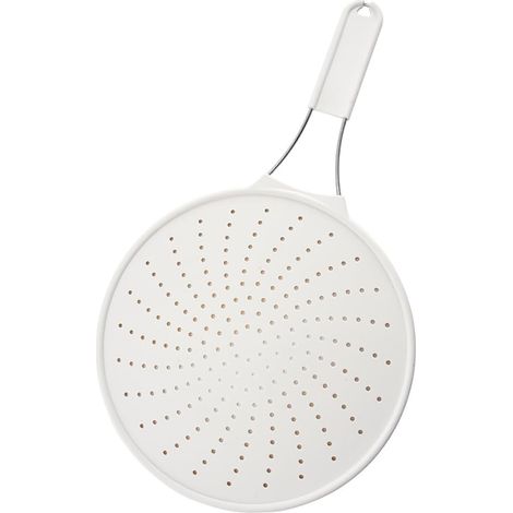 CCYKXA Protection Anti-Éclaboussures en Acier Silicone pour la Cuisine et la Maison - Prévenir Les Éclaboussures dHuile, Facile à Nettoyer, Résistant Haute Température (Grande Taille Blanche)