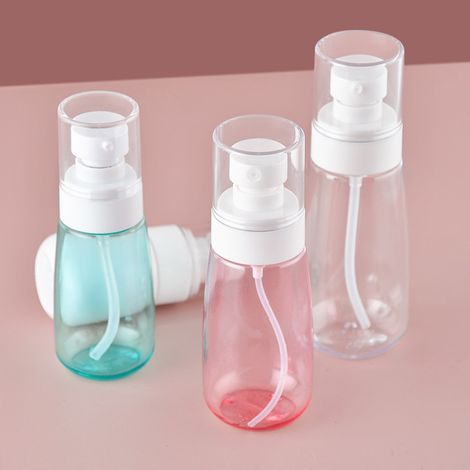 MIMOSON-3 Pack Mist Spray Bottle, Clear Reusable Plastic Empty Travel Spray Bottle for Skincare Lotion/Makeu (1/5)