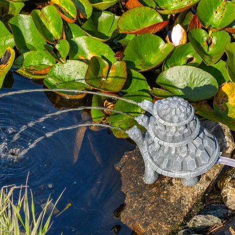 esotec Solar Wasserspeierset Schildkröten Trio, Teichpumpenset, Polyresin 101686 (1/5)