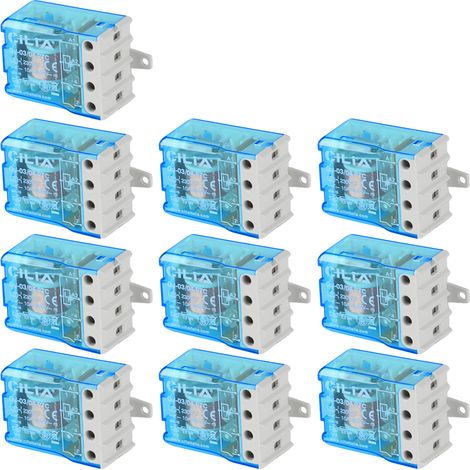 Lot de 10 Télérupteur Silencieux CILIA EVO 230V 10A Relais à Impulsions 4 Séquences, 2 NO Condensateur Intégré (Jusqu'à 15 Boutons Lumineux) Commande d'Éclairage