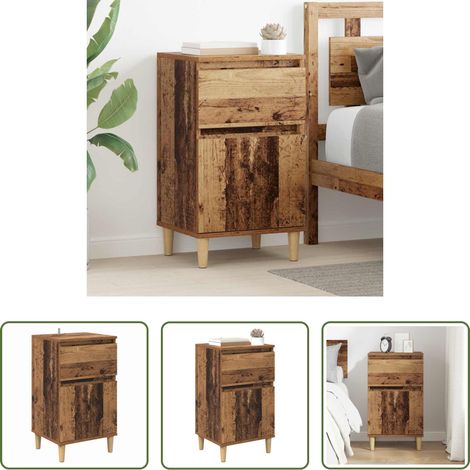 Meuble de chambre - Cabinet de chevet Bois ancien 40 x 35 x 70 cm Bois d'ingénierie (1/5)