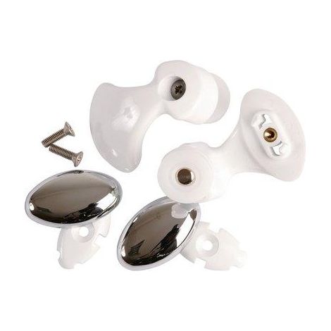 Novellini – Kit de roulement Lunes R – Fixation de porte et paroi de douche – Longueur 200cm – Acier inoxydable – Finition chromée (1/2)