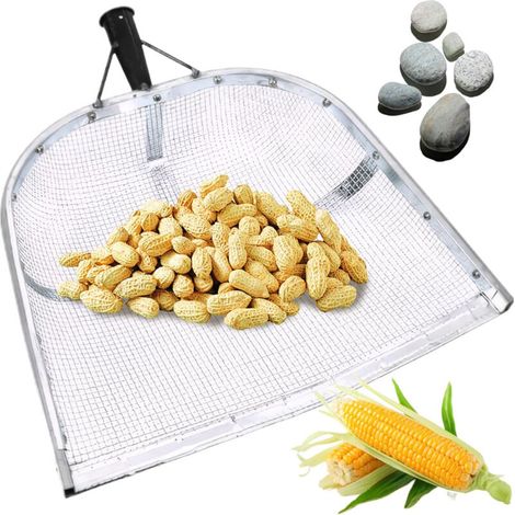 Setaccio metallico per terra, setaccio in acciaio per arachidi, attrezzi da giardinaggio e agricoli (maglia da 0,2 cm)
