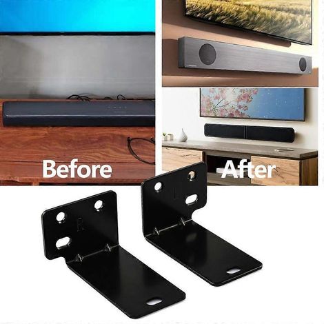 Support de barre de son, fixation pour barre de son, étagère de rangement, accessoire pour haut-parleurs (1/4)