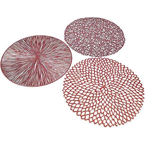 6 Sottopiatti centro tavola di natale in rosso  da decorazioni addobbi natalizi ornamento idea regalo (1/3)