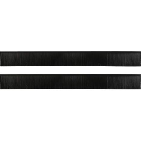 Brosses de porte adhésives 2 pcs Noir 100 cm (1/5)