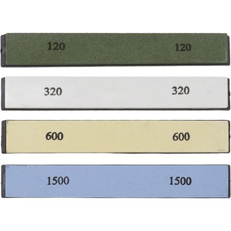 Jeu de pierres à aiguiser, 4 grains latéraux 120 320 600 1500 pour couteaux de cuisine et de pêche (1/5)