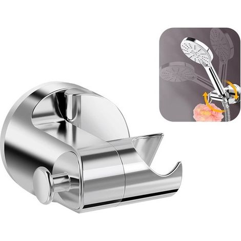 Duschkopfhalterung, großer Saugnapf, kein Bohren erforderlich, 360° verstellbar, Duschkopf-Saugnapfhalterung, Handbrausekopfhalterung (1/5)
