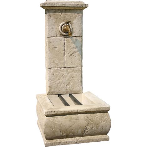 Fontaine de jardin Napoli en pierre reconstituée (1/4)
