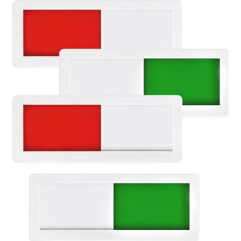 4 Pièces Panneau de Confidentialité, Panneau Vacant Occupé, Coulissant, Acrylique, Rouge, Vert, Minimaliste, Pour Salle de Bain, Bureau, Toilettes (1/5)