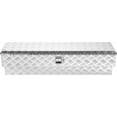 Lkw-Werkzeugkasten, aus robustem Aluminium, sichere Aufbewahrung, Silber (1/2)
