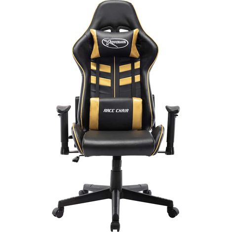 Maison Exclusive - Sedia da Gaming Nera e Oro in Similpelle (1/5)