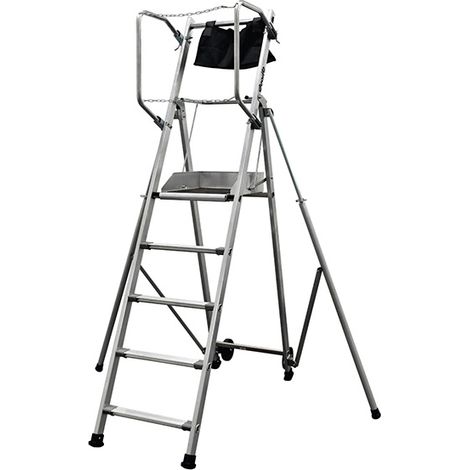 Profi Stehleiter 5 Stufen - Maximale Arbeitshöhe 3.20m - 18-135 (1/4)