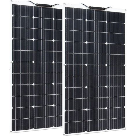 Panneau Solaire, Monocristallin, Design Flexible, 2 pcs 100W (1/2)