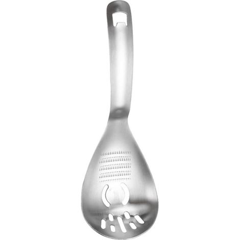Ensemble de passoires 5 en 1 Irovami en acier inoxydable : passoire à légumes, séparateur d’œufs, ouvre-bouteille, cuillère à nouilles, presse-purée pour la cuisine de tous les jours.