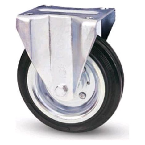Ruote piroettanti industriali rotelle Girevoli con Piastra per Carrelli Banchi da Lavoro 180 mm Fissa