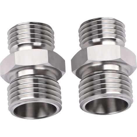Raccord de tuyau M14 à M16 adapté au connecteur de filetage hydraulique de petite pelle AGT, 2 pièces (1/5)