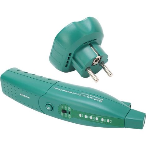 Testeur de disjoncteur automatique – Testeur de prises 220 V avec lampe torche – Avertissement de batterie faible – Pour bureaux et habitations – MS5902 (1/5)