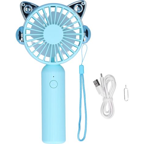 Mini ventilateur portable USB rechargeable pour bureau, salle de classe, dortoir, bibliothèque