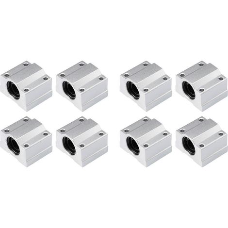 Bloc coulissant pour imprimante 3D, roulement à billes de mouvement linéaire SCS8UU, douille de 8 mm pour Anet A8 Prusa I3 (8 pièces)
