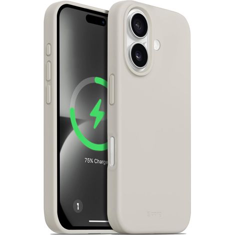 Funda magnética Crong Color Cover para iPhone 16 MagSafe (Beige piedra) (1/5)